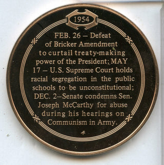 Supreme Court Desegregate Schools 1954 Bronze Proof Medal Franklin Mint - JL215