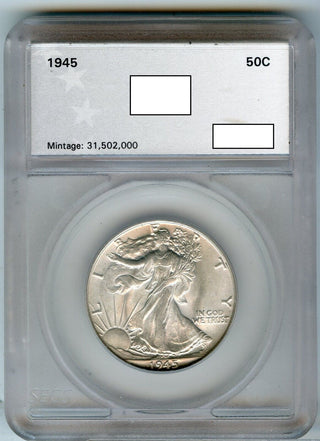 1945 P UNC Silver Walking Liberty Half Dollar 50C Philadelphia mint  ER07