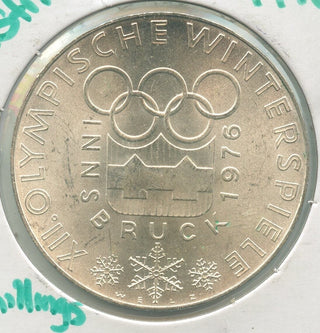 1976 Austria Winter Olympies Innsbruck Silver 100 Schillings-KR486