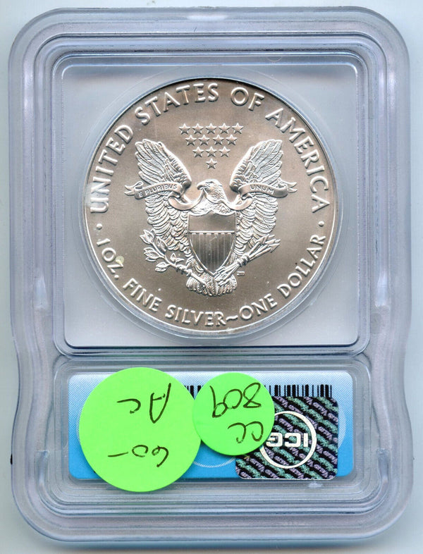 2020-(P) American Eagle 1 oz Silver Dollar ICG MS69 Emergency Issue - CC809