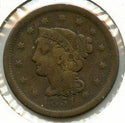1851 Braided Hair Large Cent Penny - BT982