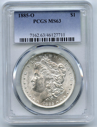 1885-O Morgan Silver Dollar PCGS MS63 Certified $1 New Orleans Mint - B828