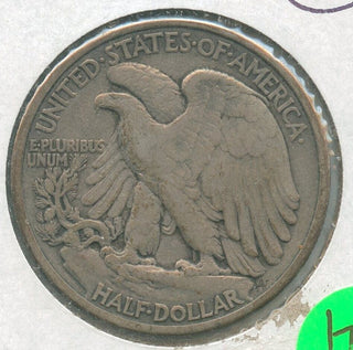 1916-D Silver Walking Liberty Half Dollar 50C Denver Mint - ER514