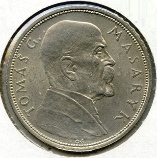 1928 Czechoslovakia Silver Coin - Independence Masaryk - 10 Korun - B21