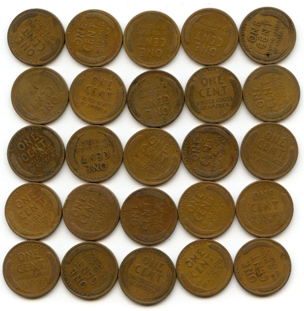 Coin Roll 1918-P Lincoln Wheat Cent Penny - Pennies lot set - Philadelphia CA102
