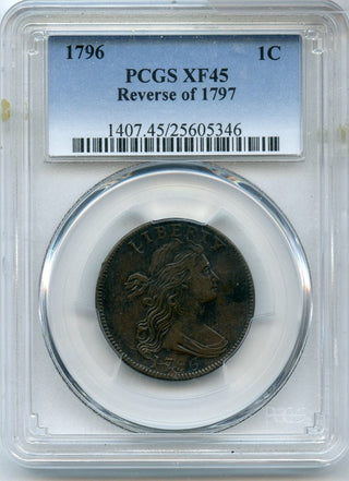 1796 Draped Bust Large Cent PCGS XF45 Reverse of 1797 Penny - JJ515