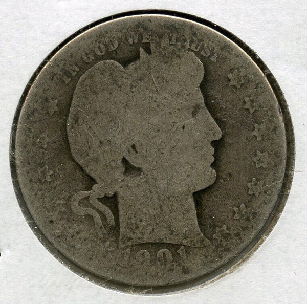 1901-O Barber Silver Quarter - New Orleans Mint - DM703