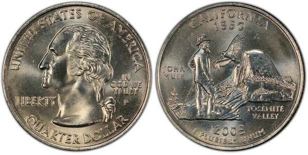 2005-P California Statehood Quarter 25C Uncirculated Coin Philadelphia mint 061