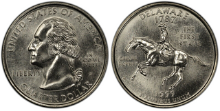 1999 Delaware State Quarter - Uncirculated Coin - Philadelphia Mint 001