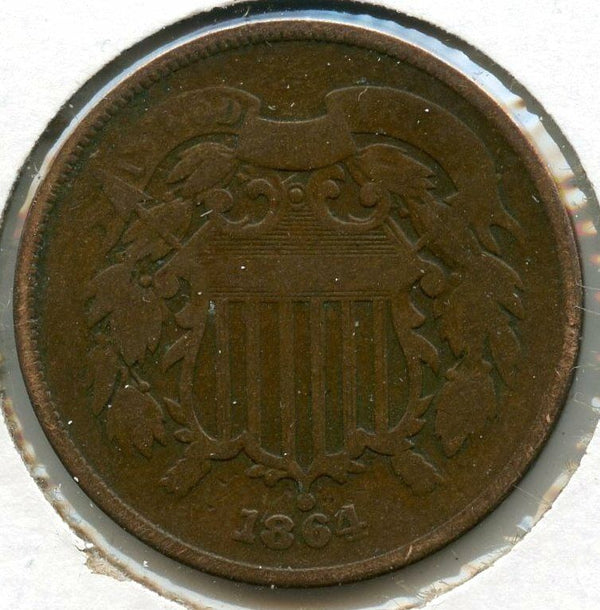 1864 2-Cent Coin - Large Motto - Two Cents - BT309