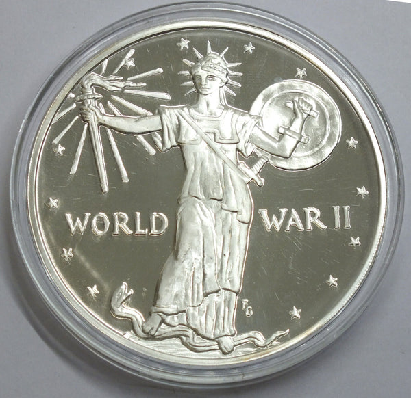 Pearl Harbor World War 2 Art Medal Set 999 Silver 7.3 ozt American Victory A336