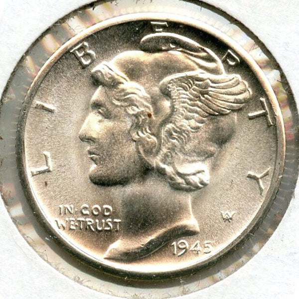 1945-D Mercury Silver Dime - Gem Uncirculated - Denver Mint - CC499