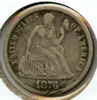 1876 Seated Liberty Silver Dime - Philadelphia Mint - JM002