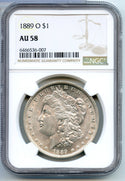 1889-O Morgan Silver Dollar NGC AU58 Certified - New Orleans Mint - CC235