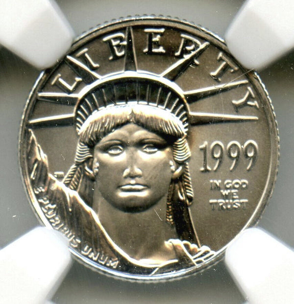 1999 American Eagle $10 Coin 9995 Platinum 1/10 oz NGC MS 69 Certified - A817