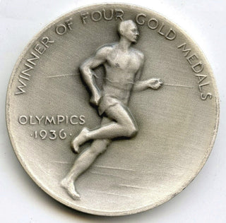 Jesse Owens 1936 Olympics 999 Silver Medal Round - Metal Arts Co - G917