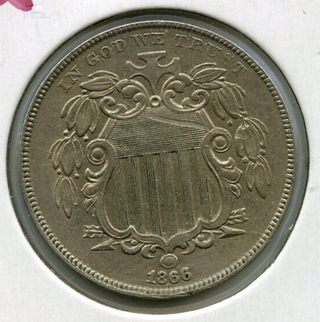 1866 Shield Nickel - Five Cents - DM543