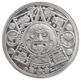 Aztec Eagle Warrior 1 Oz 999 Fine Silver Round Medallion Mexico -  JP672