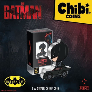 2022 Batman Mega Chibi 2 oz Silver DC Comics New Zealand Mint Niue $5 Coin JP011