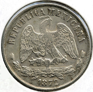 1872-PI Mexico Silver Coin Un Peso Potosi - Republica Mexicana - B542