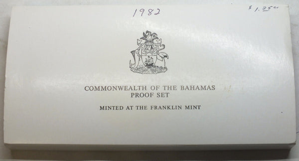 1982 Bahamas Proof Coin Set OGP Franklin Mint - A430