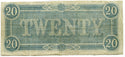 Confederate States of America $20 Currency Note - H62