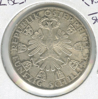 1959 Austria Silver 50 Schillings Tiroler Freiheit - ASW .5787 -DN646