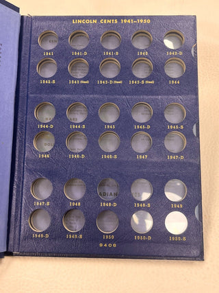 Lincoln Cents 1C 1941- Whitman  Coin Album Folder 9406 - ER467