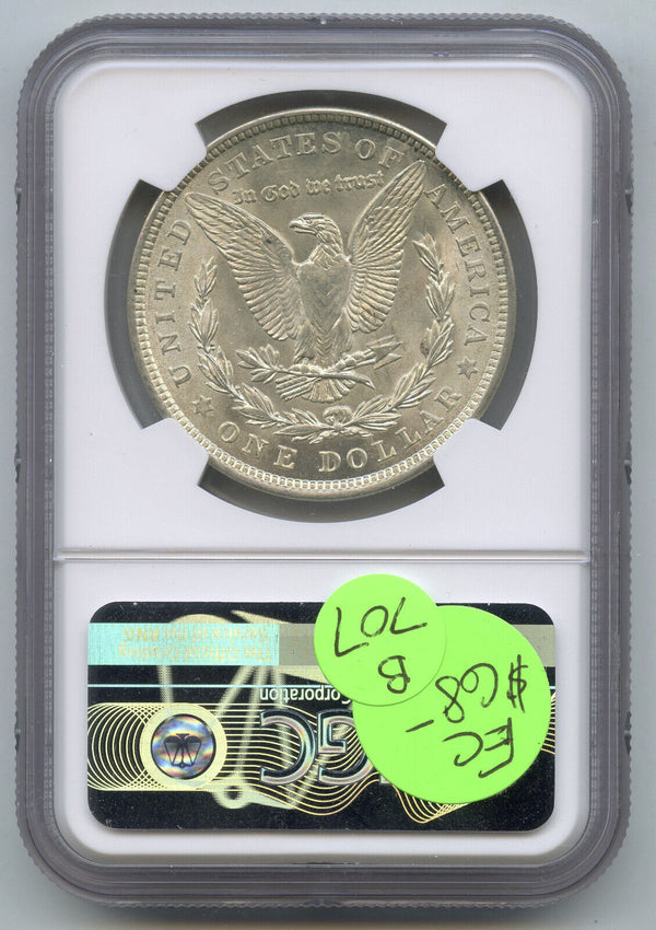 1921 Morgan Silver Dollar NGC MS63 Certified - Philadelphia Mint - B707