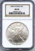 2006-W American Eagle 1 oz Silver Dollar NGC MS69 Certified - West Point - CC47
