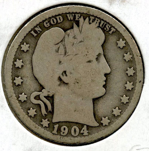 1904-O Barber Silver Quarter - New Orleans Mint - BG287