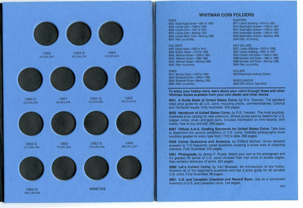 Coin Folder - Washington Quarter Set 1948 to 1964 - Whitman Album 9031 - Vol 2