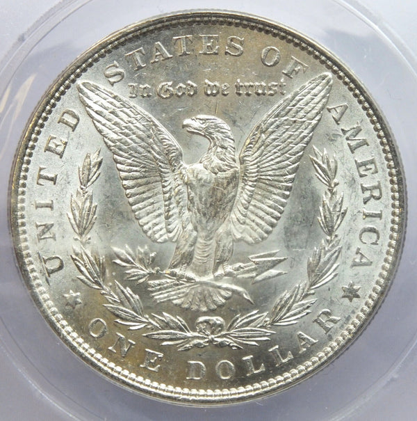 1886 Morgan Silver Dollar ANACS AU55 Toning Toned $1 Philadelphia Mint - A939