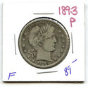 1893 Barber Silver Half Dollar - Philadelphia Mint - A651
