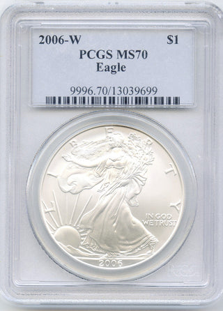 2006-W American Eagle 1 oz Silver Dollar PCGS MS70 West Point Mint - DN105