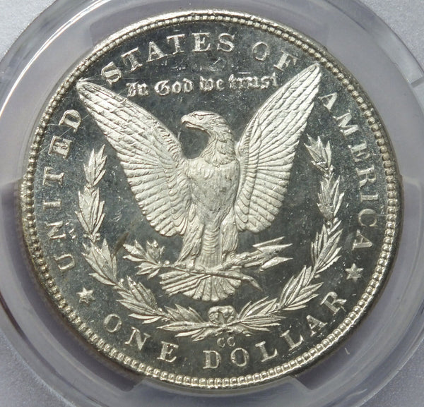 1890-CC Morgan Silver Dollar PCGS MS63 DMPL Certified - Carson City Mint - A474