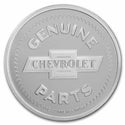 Chevrolet Chevy Genuine Parts 1 Oz 999 Fine Silver Ag Round Medallion Cars JP436