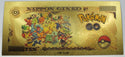 Pokemon Go Pikachu Starters 10B Yen Novelty 24K Gold Foil Plated Note Bill LG292