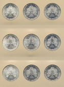 1986 - 2021 American Eagle 1 oz Silver Dollar Set 7181 Dansco Coin Album - G151