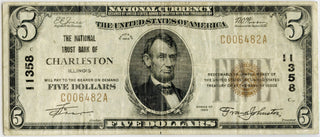 1929 $5 National Currency Charleston Currency Note - Five Dollar -DN271