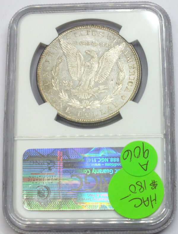 1880-O Morgan Silver Dollar NGC MS60 Certified - New Orleans Mint - A906