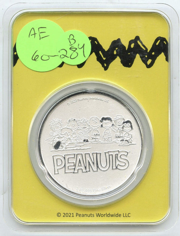 2022 Charlie Brown Pumpkin 999 Silver 1 oz Art Medal Round Peanuts - B284