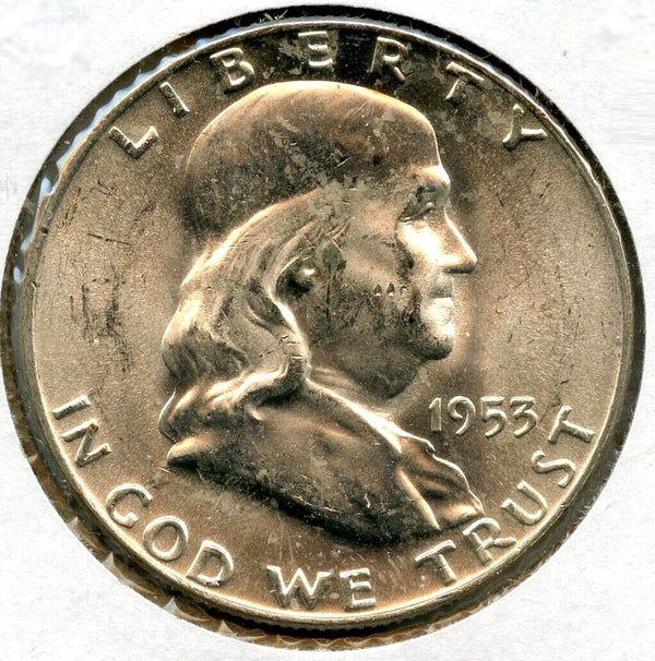 1953-D Franklin Silver Half Dollar - Uncirculated - Denver Mint - BQ781