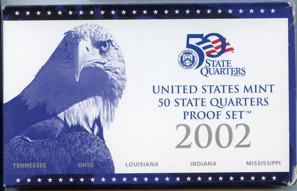 2002 United States 50 State Quarters -Coin Proof Set - US Mint OGP