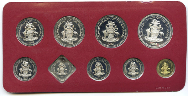 1982 Bahamas Proof Coin Set OGP Franklin Mint - A429