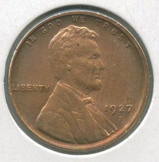 1927 S Lincoln Wheat Cent 1C San Francisco Mint - ER275