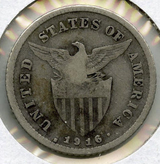 1916-S Philippines Silver Coin 20 Centavos - Filipinas United States - E219