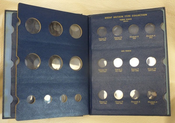 Whitman Used Coin Album Great Britain Minor Type 4 pages 9516 All Slides LH127