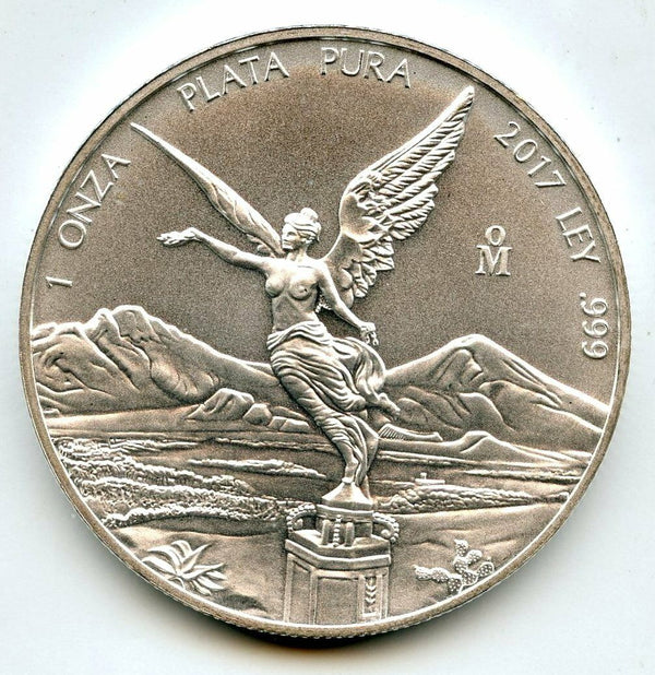 2017 Mexico Libertad Onza 999 Silver 1 oz Coin Plata Pura ounce Mexican - BQ533