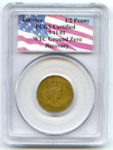 1966 Jamaica 1/2 Penny PCGS Certified WTC Ground Zero 9/11 Recovery - CC270